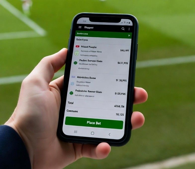 betting slip and a football match