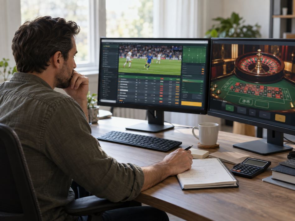 reviewing a sports betting interface